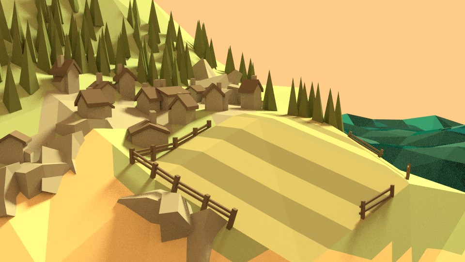 Low-Poly Village preview image 1